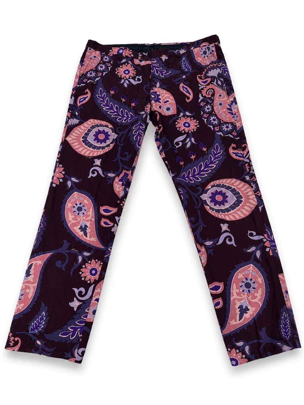 Gucci Paisley Cotton Trousers Men’s Size 54R (40x30) Made in Switzerland